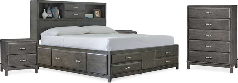 Signature Design by Ashley Caitbrook King Storage Bed, Chest and 2 Nightstands B476B20