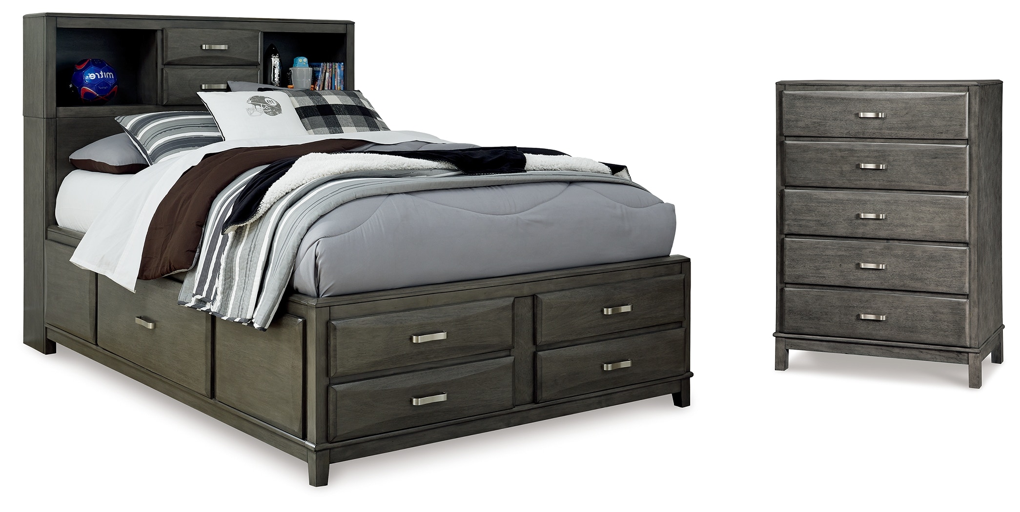 Signature Design by Ashley Bedroom Caitbrook Full Storage Bed and Chest