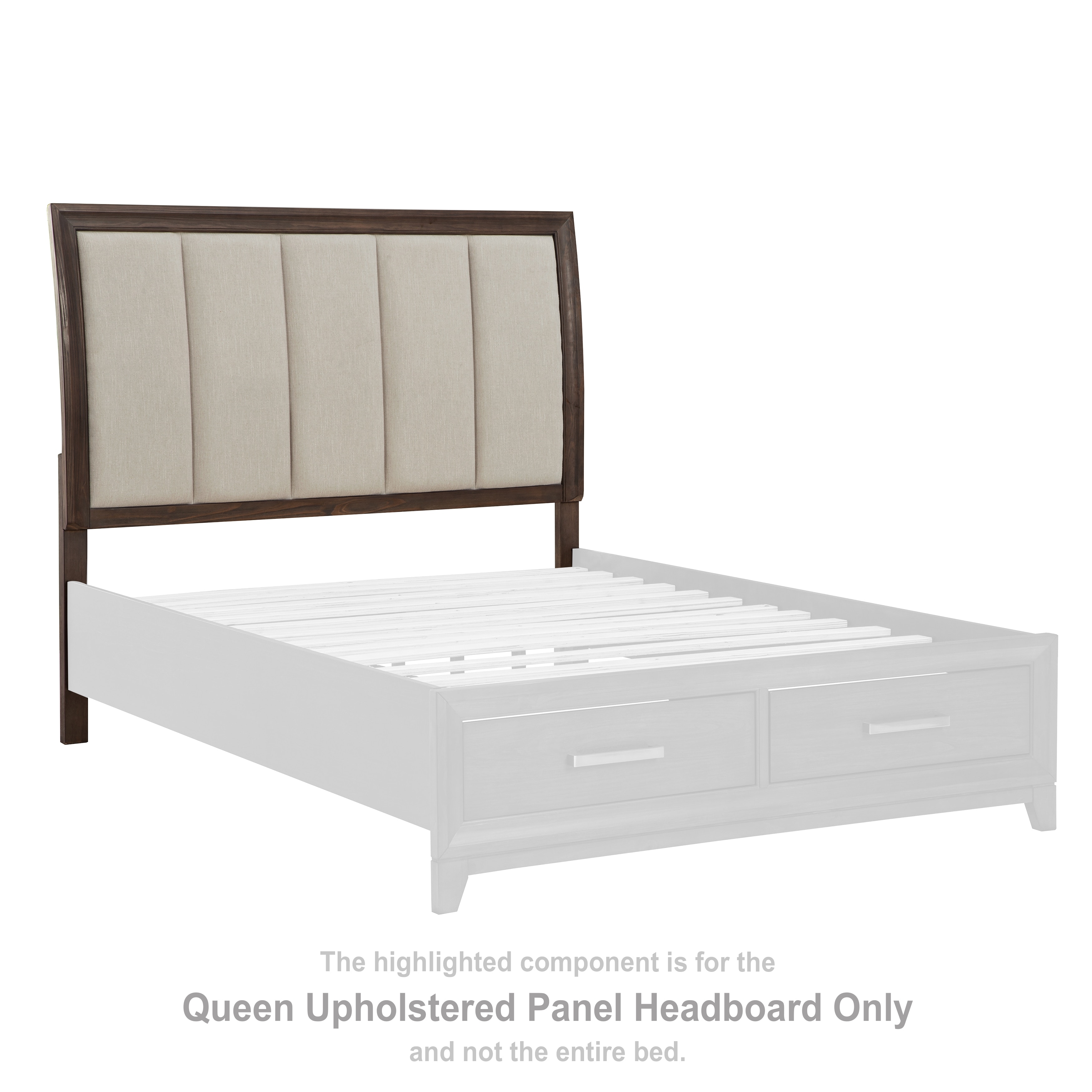 Brueban queen panel bed 2024 with 2 storage drawers