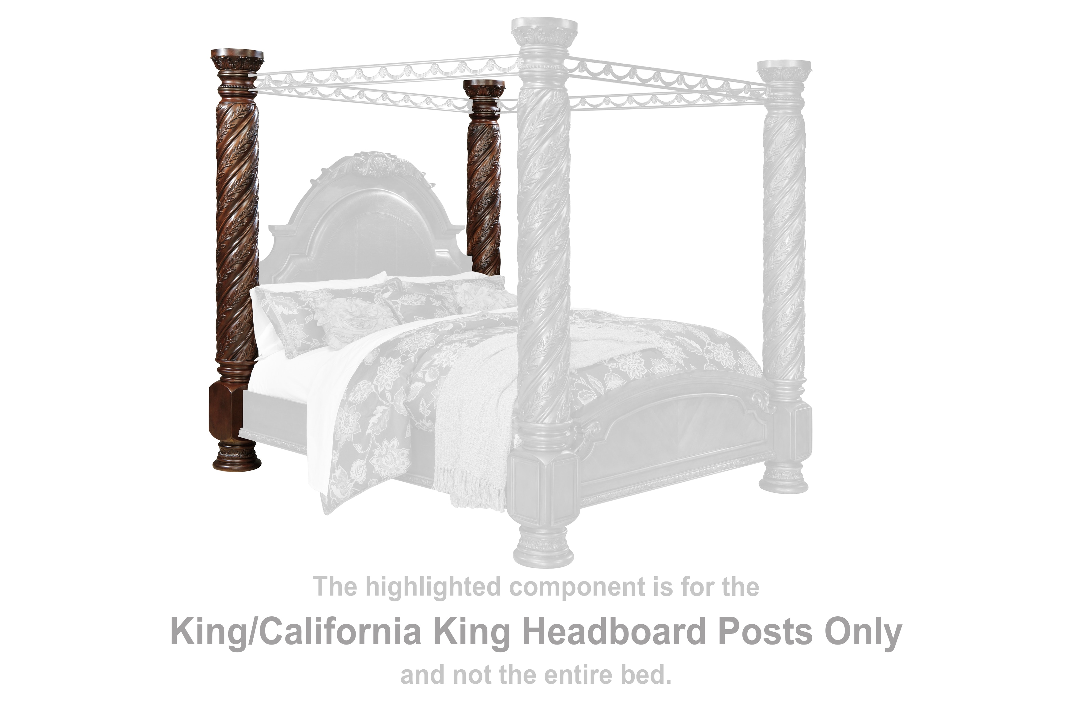 North shore king poster outlet bed with canopy