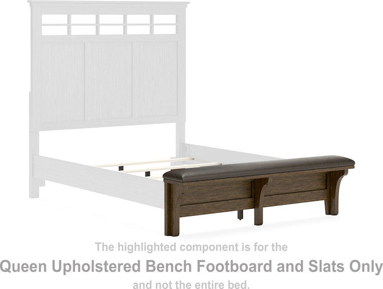 Benchcraft Shawbeck Queen Upholstered Bench Footboard and Slats at Woodstock Furniture & Mattress Outlet