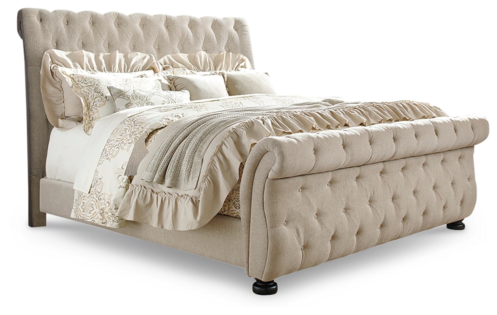 Eisner upholstered on sale sleigh bed