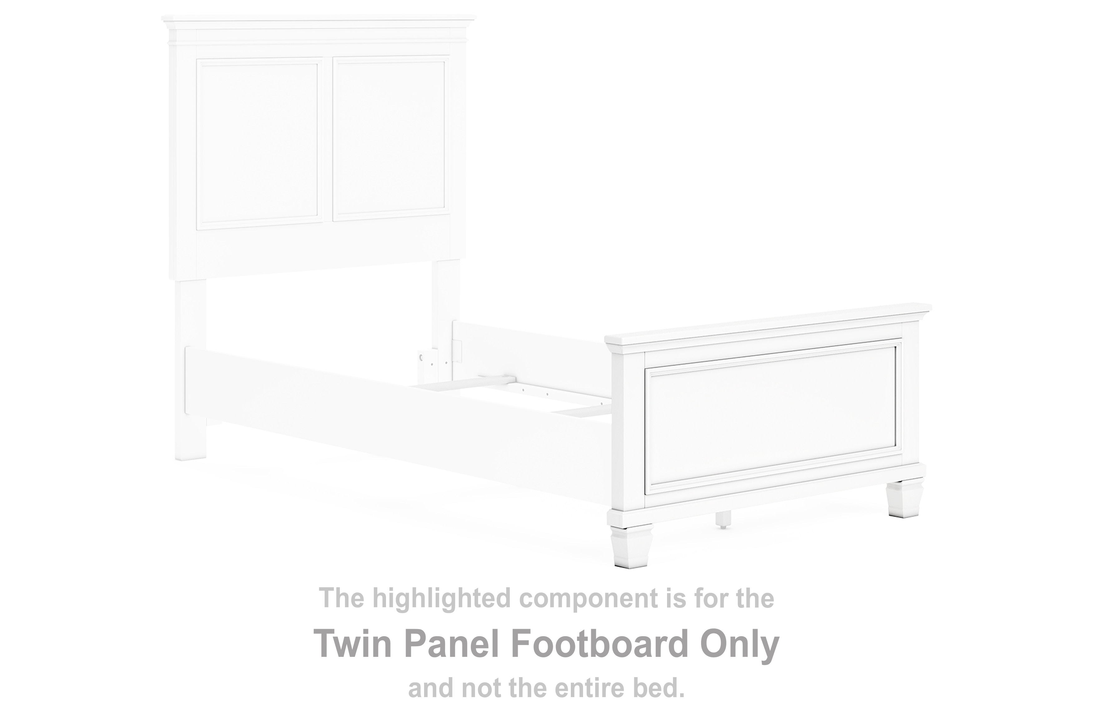 Signature Design by Ashley Bedroom Fortman Twin Panel Footboard B68052