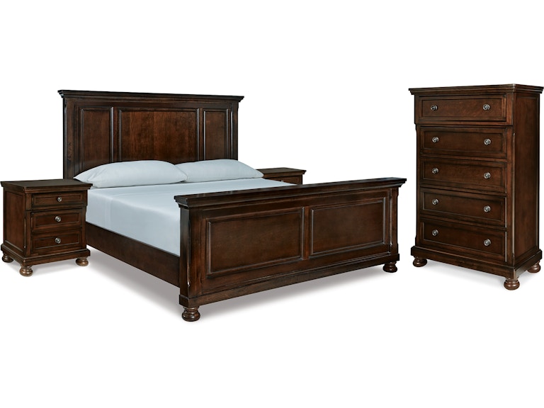 Millennium Porter King Panel Bed, Chest and 2 Nightstands B697B31