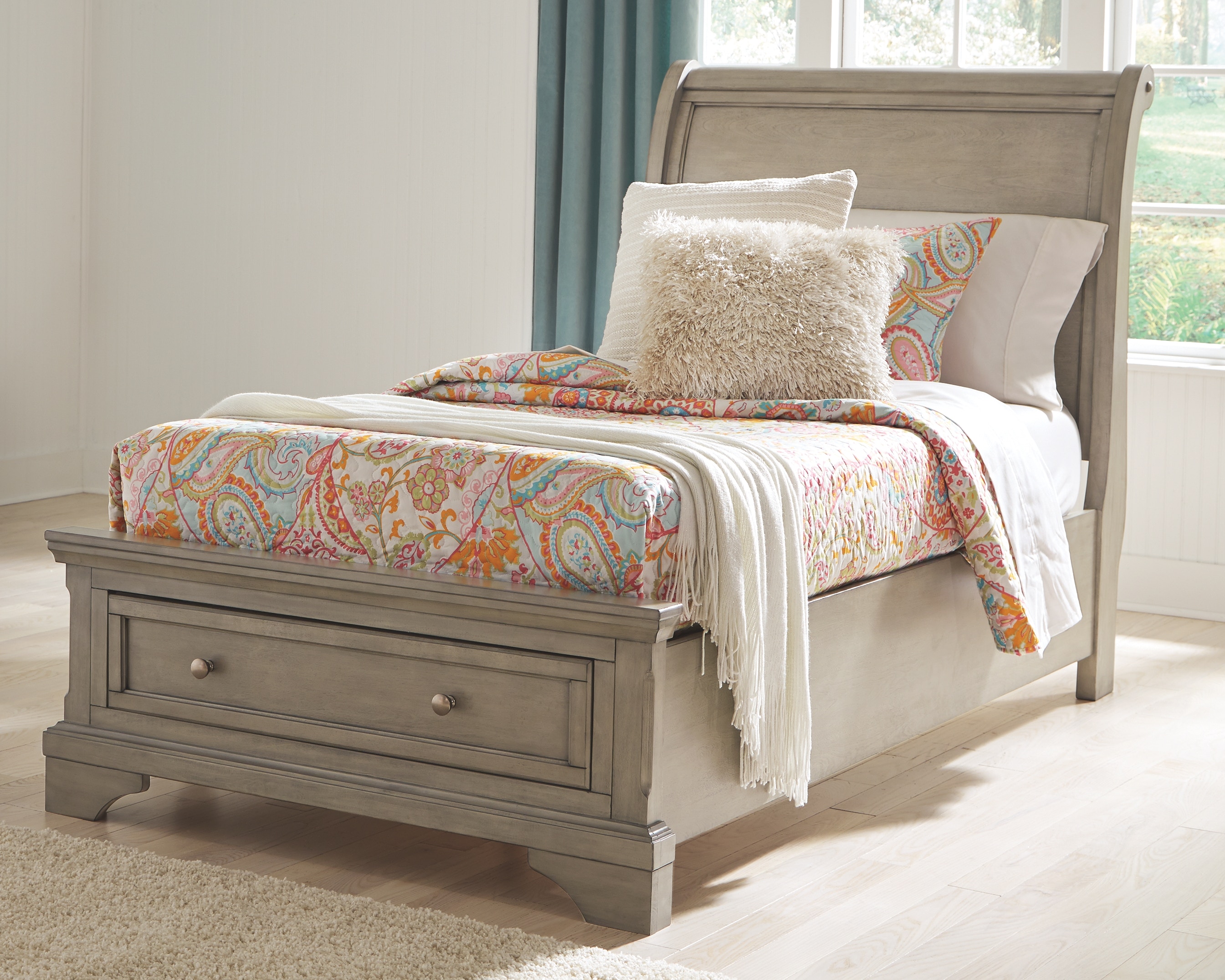 Ashley furniture twin bed with drawers hotsell