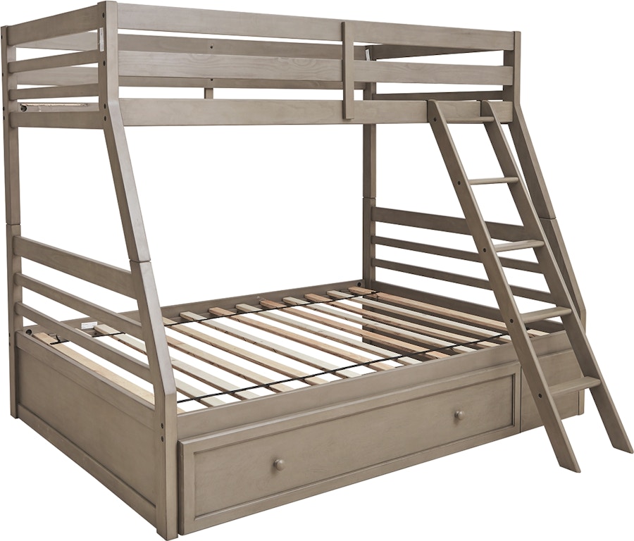 Signature Design By Ashley Youth Lettner Twin Over Full Bunk Bed With 1 Large Storage Drawer
