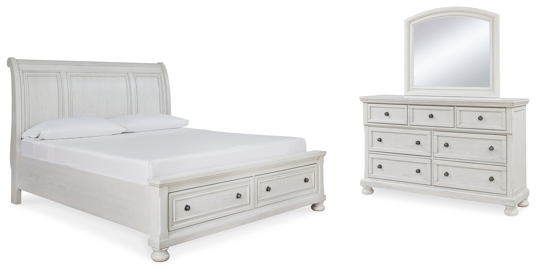 Ashley Robbinsdale Robbinsdale King Sleigh Storage Bed, Dresser and
