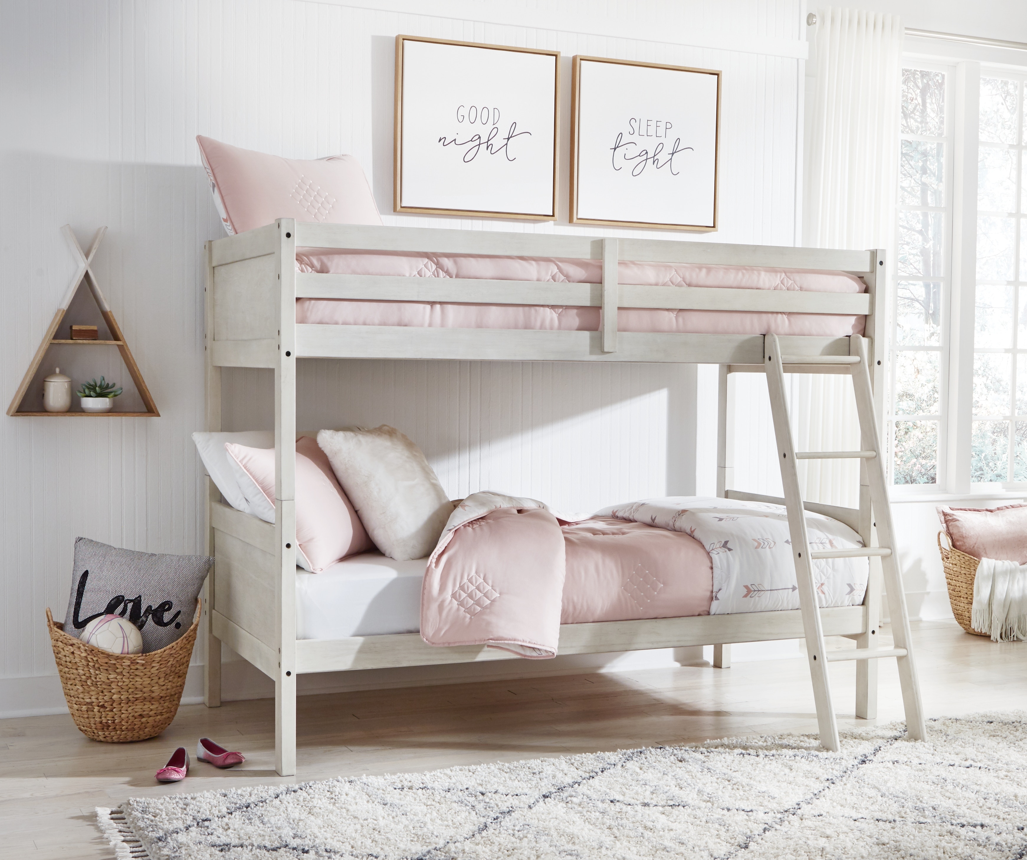 Signature Design By Ashley Youth Robbinsdale Twin/Twin Bunk Bed With ...