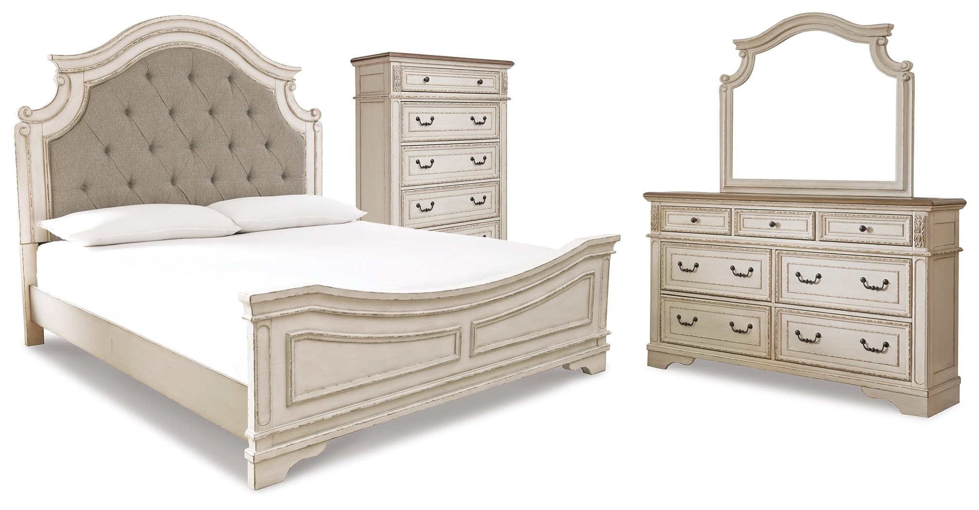 Signature Design by Ashley Bedroom Realyn Queen Panel Bed, Dresser