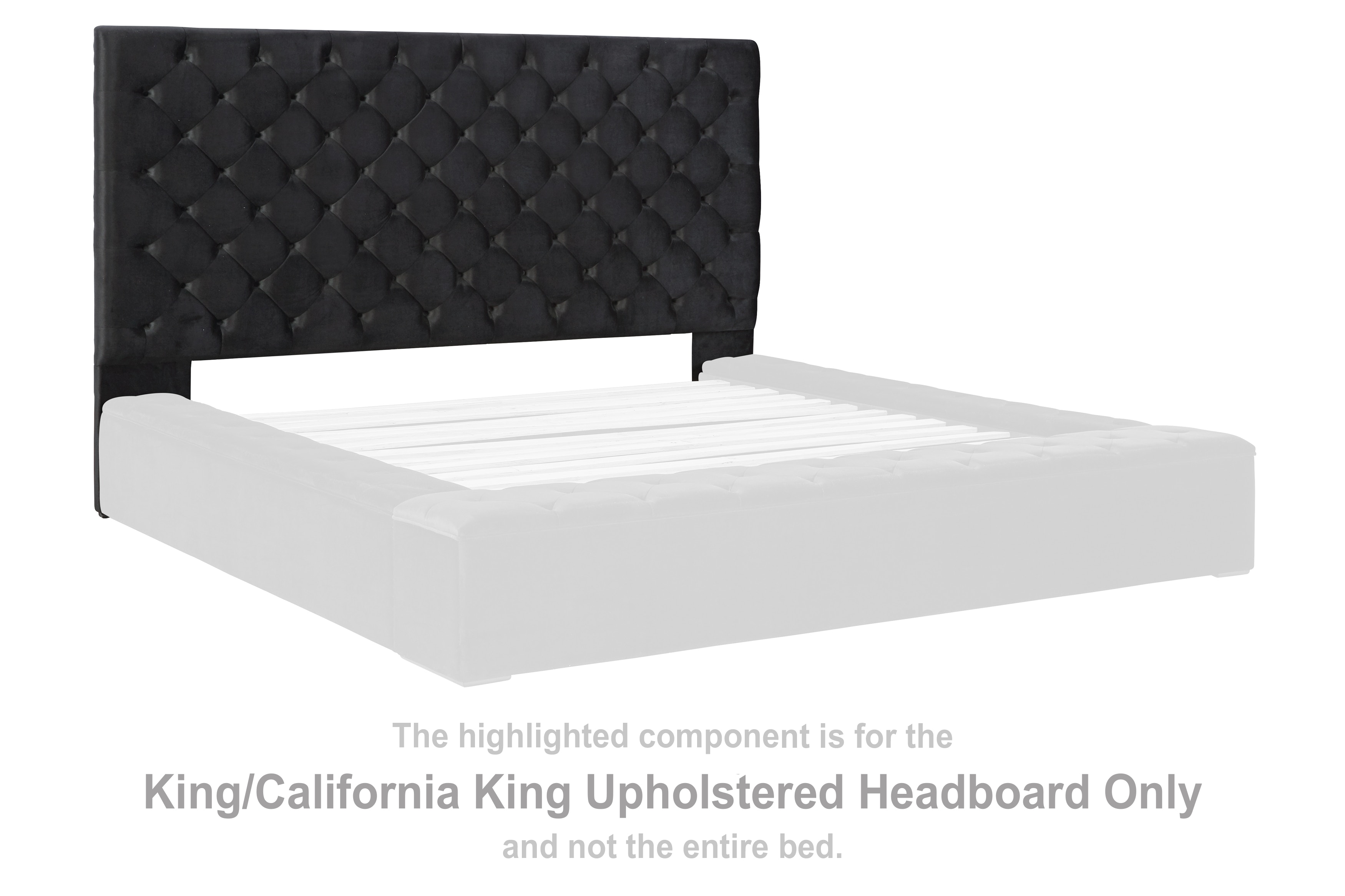 California king on sale fabric headboard