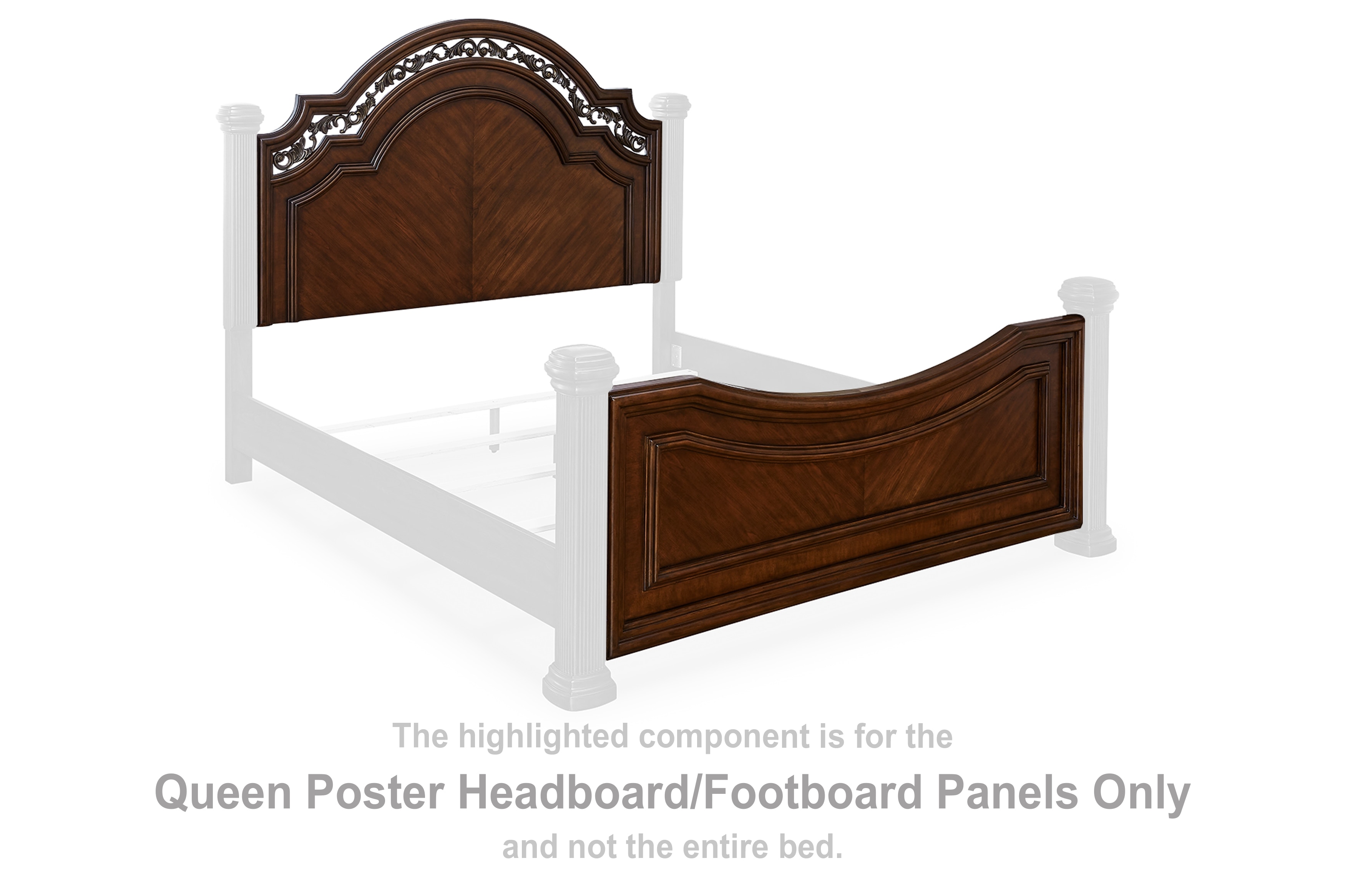 Ashley Lavinton Lavinton Queen Poster Headboard/Footboard Panels B764 ...