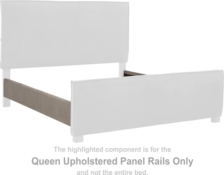 Millennium Krystanza Queen Upholstered Panel Rails B766-196
