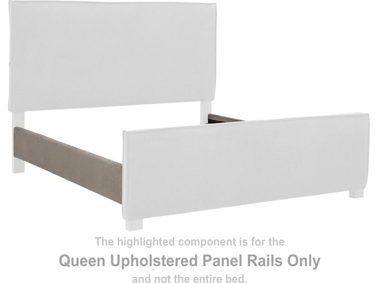 Millennium Krystanza Queen Upholstered Panel Rails at Woodstock Furniture & Mattress Outlet