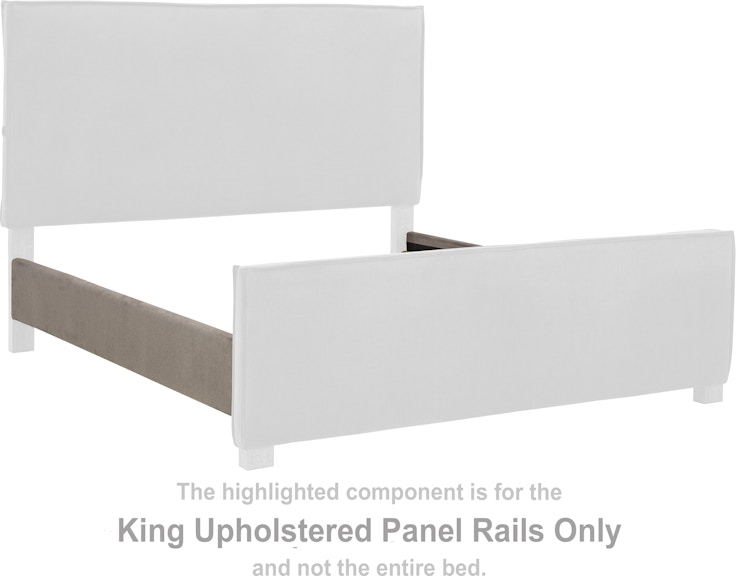 Millennium Krystanza King Upholstered Panel Rails B766-197