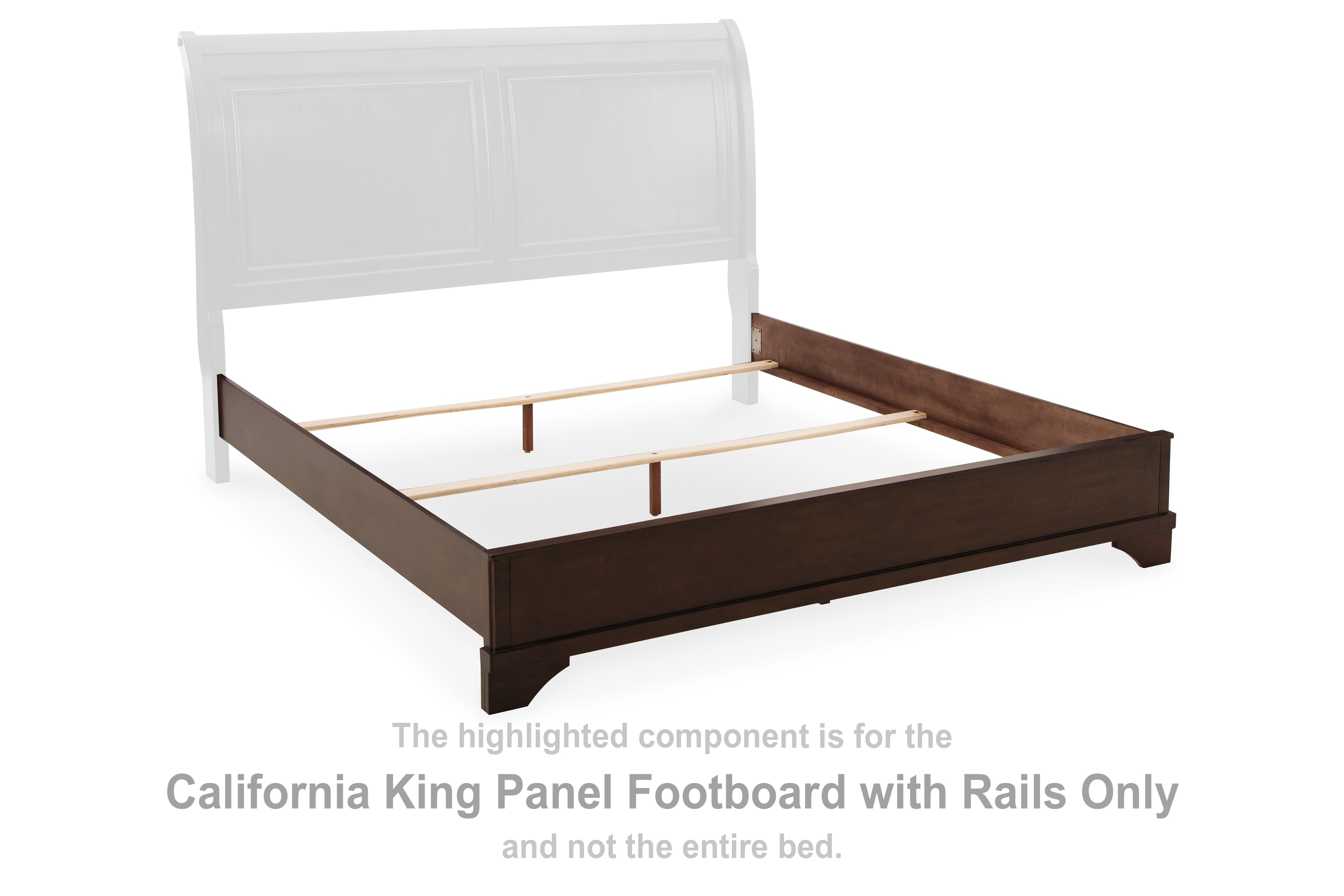 Ashley Brookbauer Brookbauer California King Panel Footboard with Rails