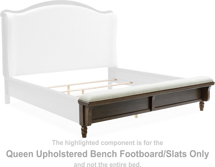 Benchcraft Sturlayne Queen Upholstered Bench Footboard/Slats B787-54