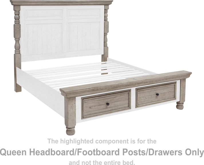 Millennium Harrastone Queen Headboard/Footboard Posts/Drawers B816-50S