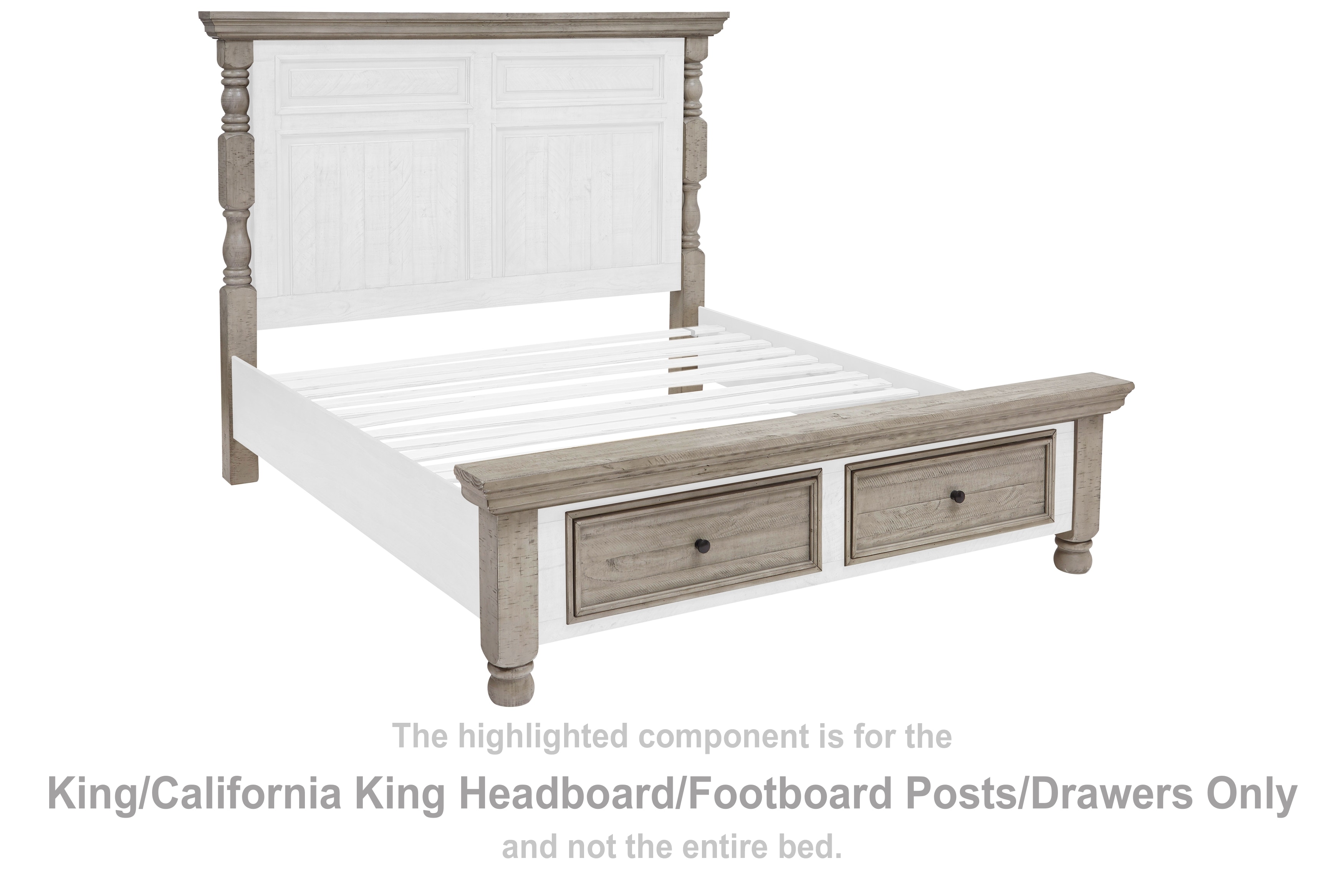 Shop our Harrastone King/California King Headboard/Footboard Posts/Drawers by Millennium B81651S