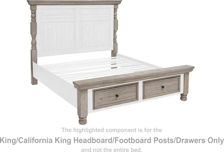 Millennium Harrastone King/California King Headboard/Footboard Posts/Drawers B816-51S