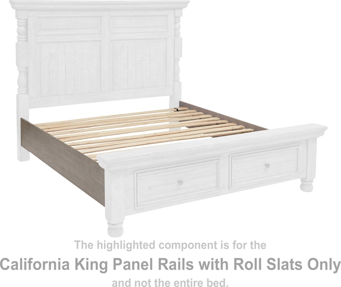 Millennium Harrastone California King Panel Rails with Roll Slats B816-95