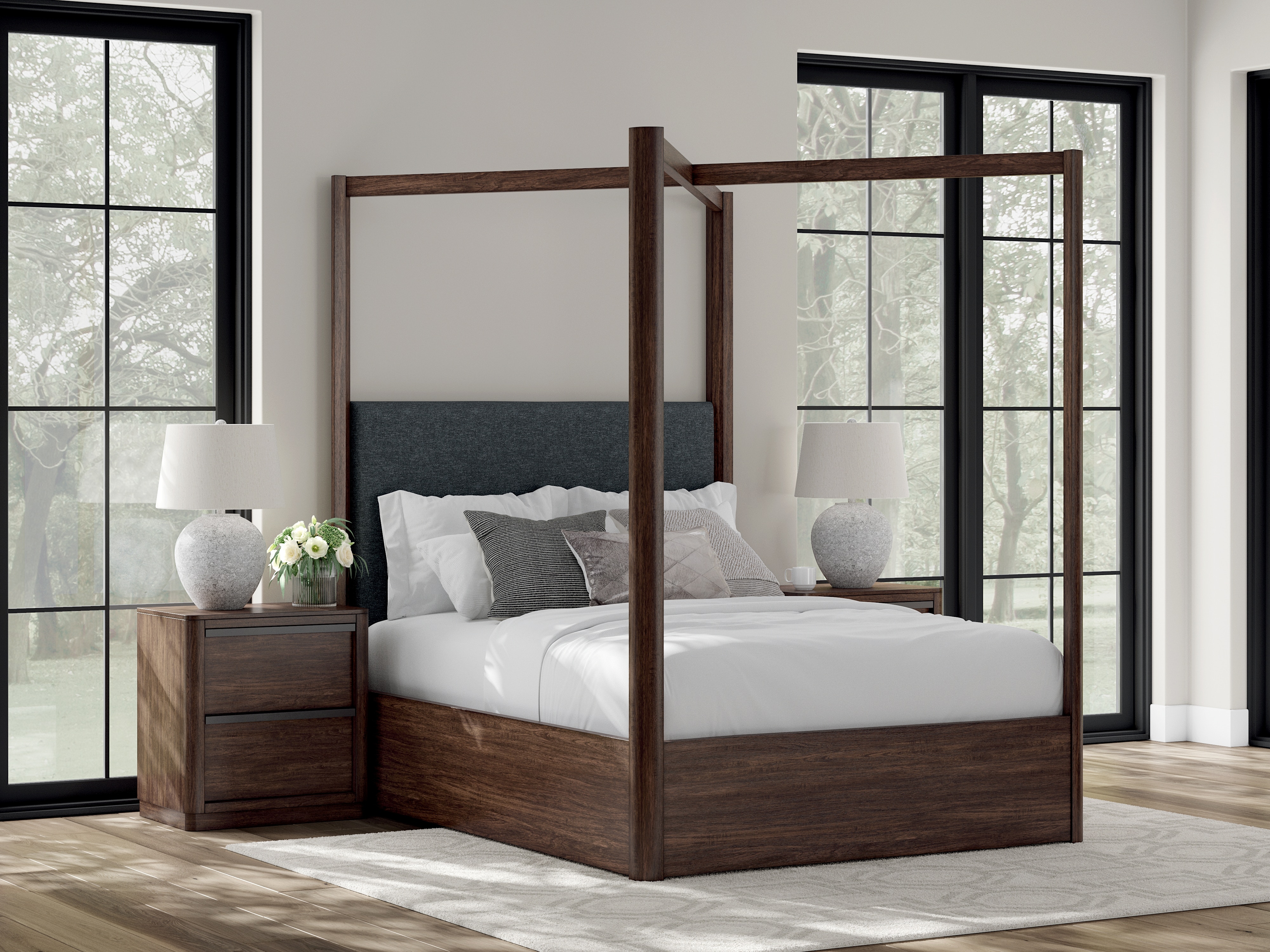 Signature Design by Ashley Bedroom Kendamor Queen Canopy Bed