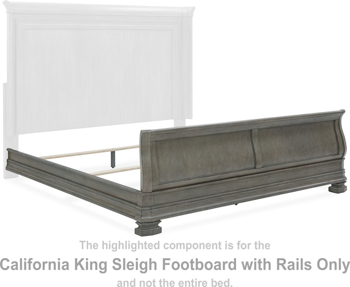 Signature Design by Ashley Lexorne California King Sleigh Footboard with Rails at Woodstock Furniture & Mattress Outlet