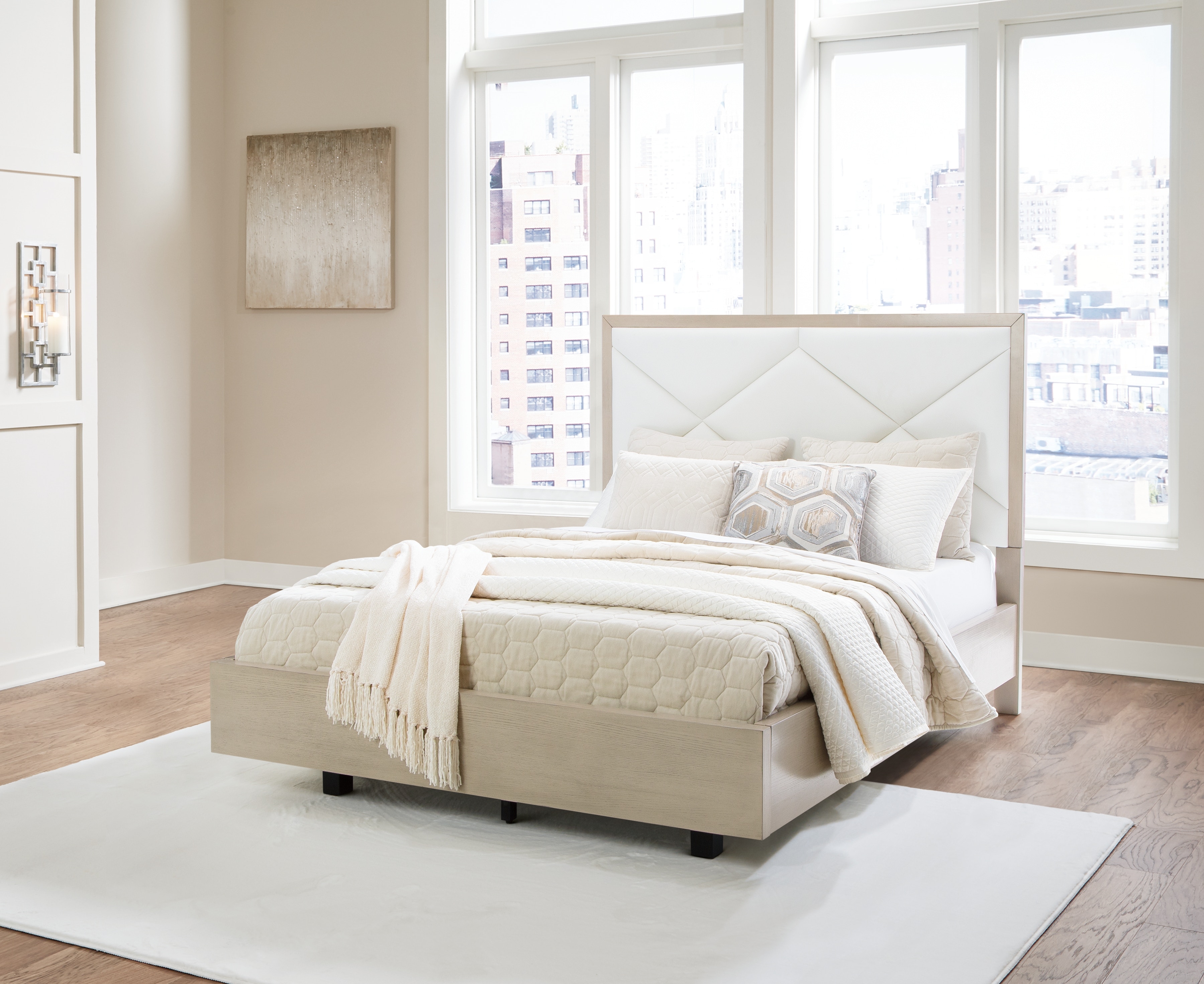 Axiom upholstered deals panel bed