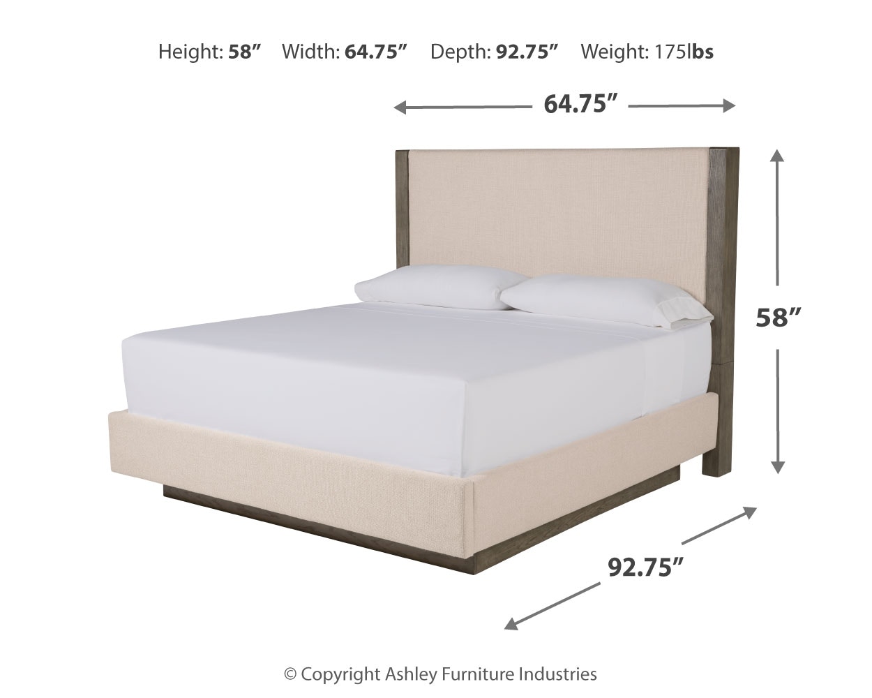 Signature Design By Ashley Bedroom Anibecca Queen Upholstered Panel Bed ...