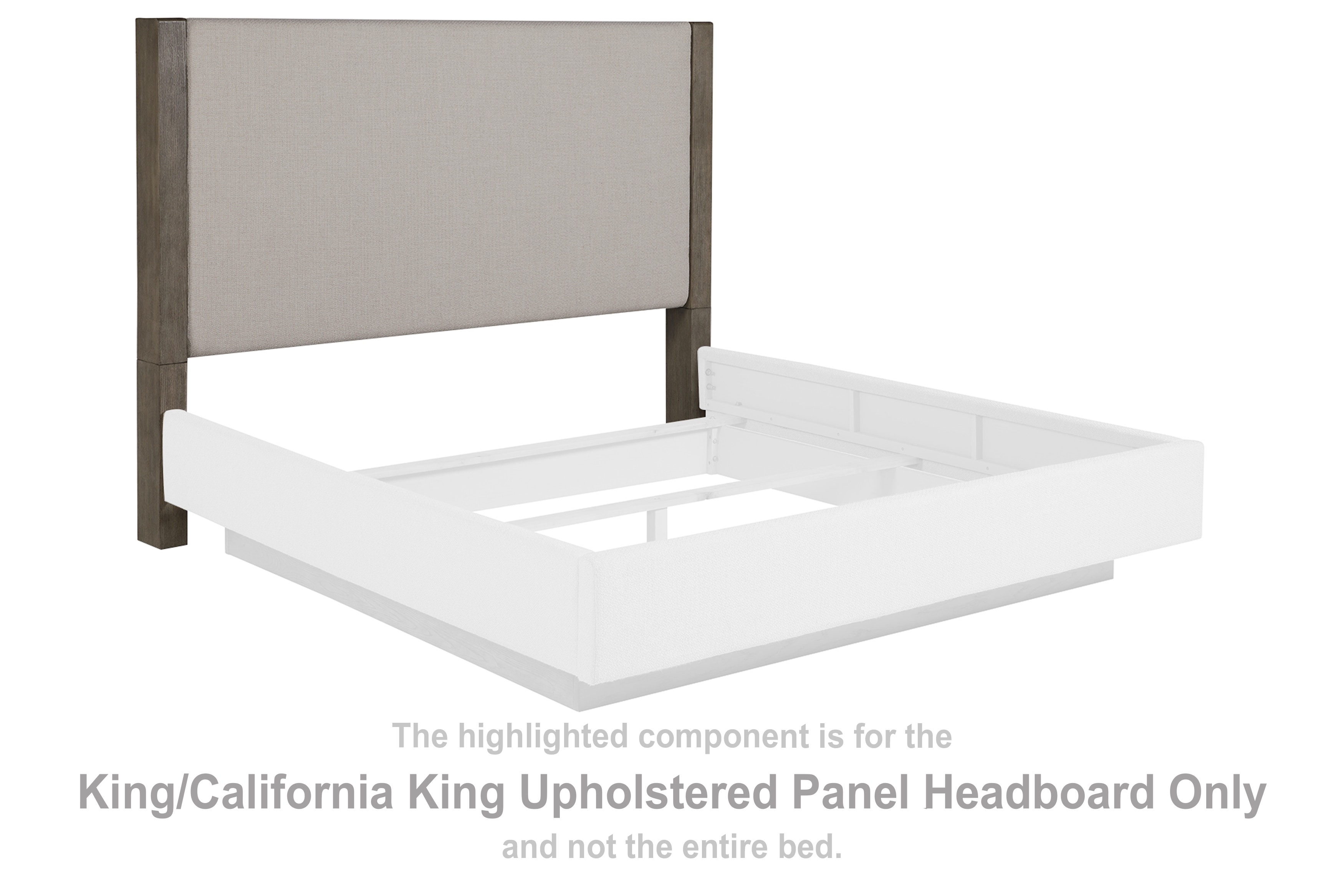 White upholstered panel deals headboard