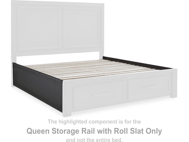 Ashley Foyland Foyland Queen Panel Rails with Roll Slats B989-96 ...