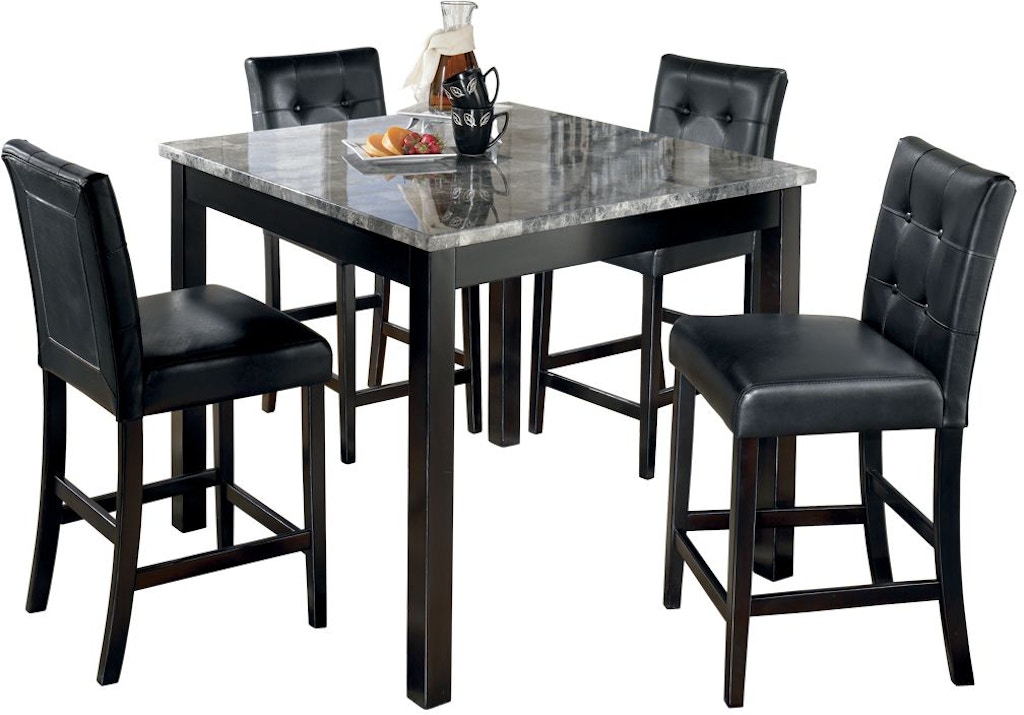 Signature Design By Ashley Dining Room Maysville Counter Height Dining Table And Bar Stools Set Of