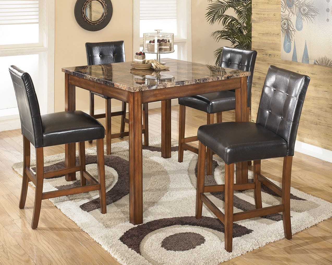 Bar top deals dining room table