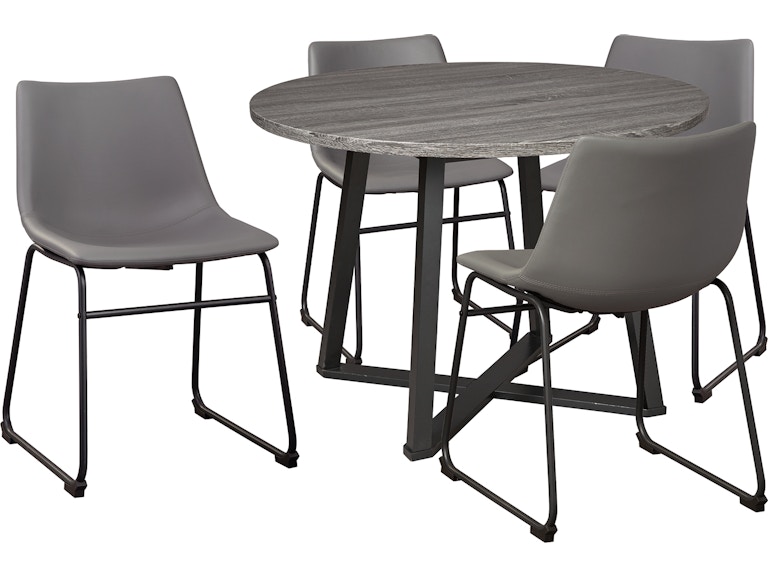 Signature Design by Ashley Centiar Gray Dining Table with 4 Chairs D372D11 295721796