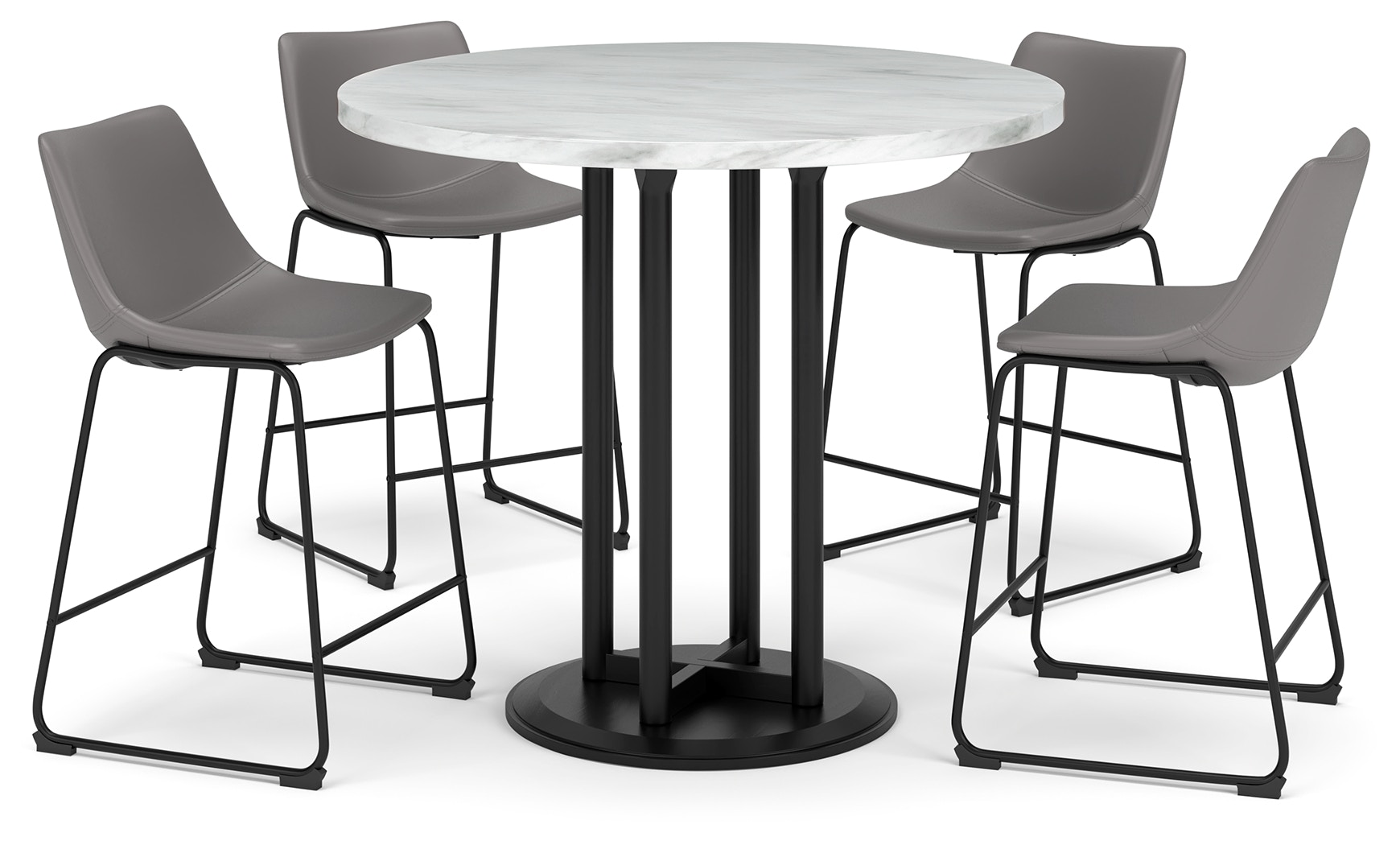 Signature Design by Ashley Casual Dining 5 Piece Counter Height Dining Package PKG014011 iFurnish