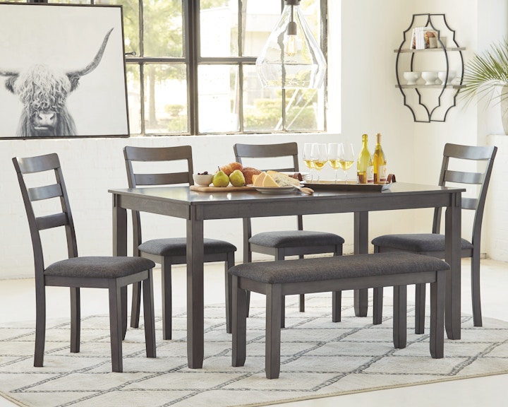 Bridson Dining Room Table And Chairs With Bench