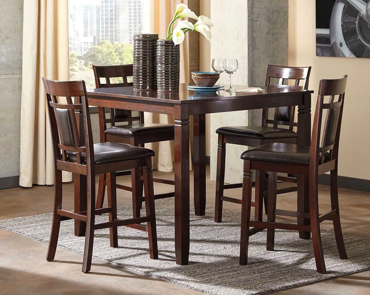 gathering height dining table sets