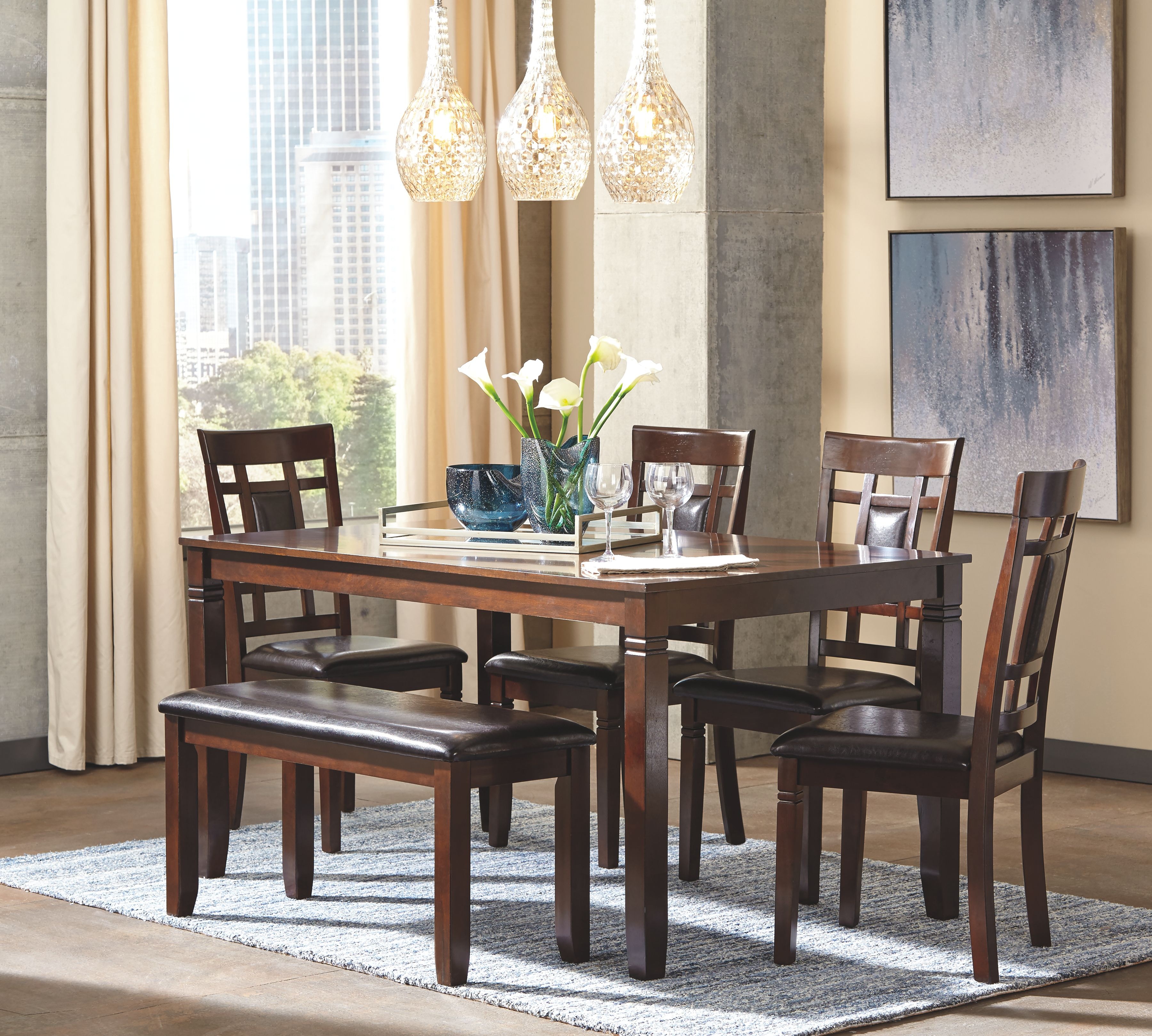 Signature Design by Ashley Dining Room Bennox Dining Table and Chairs