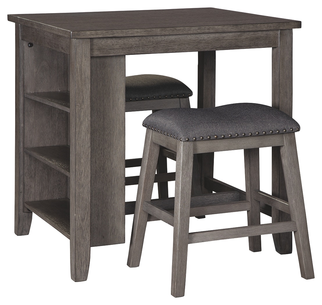 Grey counter stools set best sale of 3