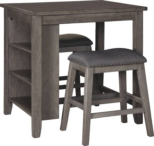 Signature Design by Ashley Caitbrook Counter Height Dining Room Table and 2 Bar Stools D388-113 D388-113