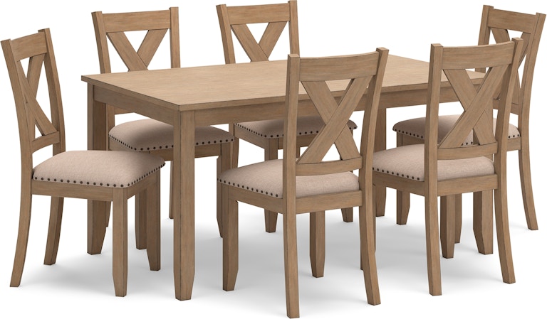 Signature Design by Ashley Sanbriar Dining Table and Chairs (Set of 7) D393-425 D393-425