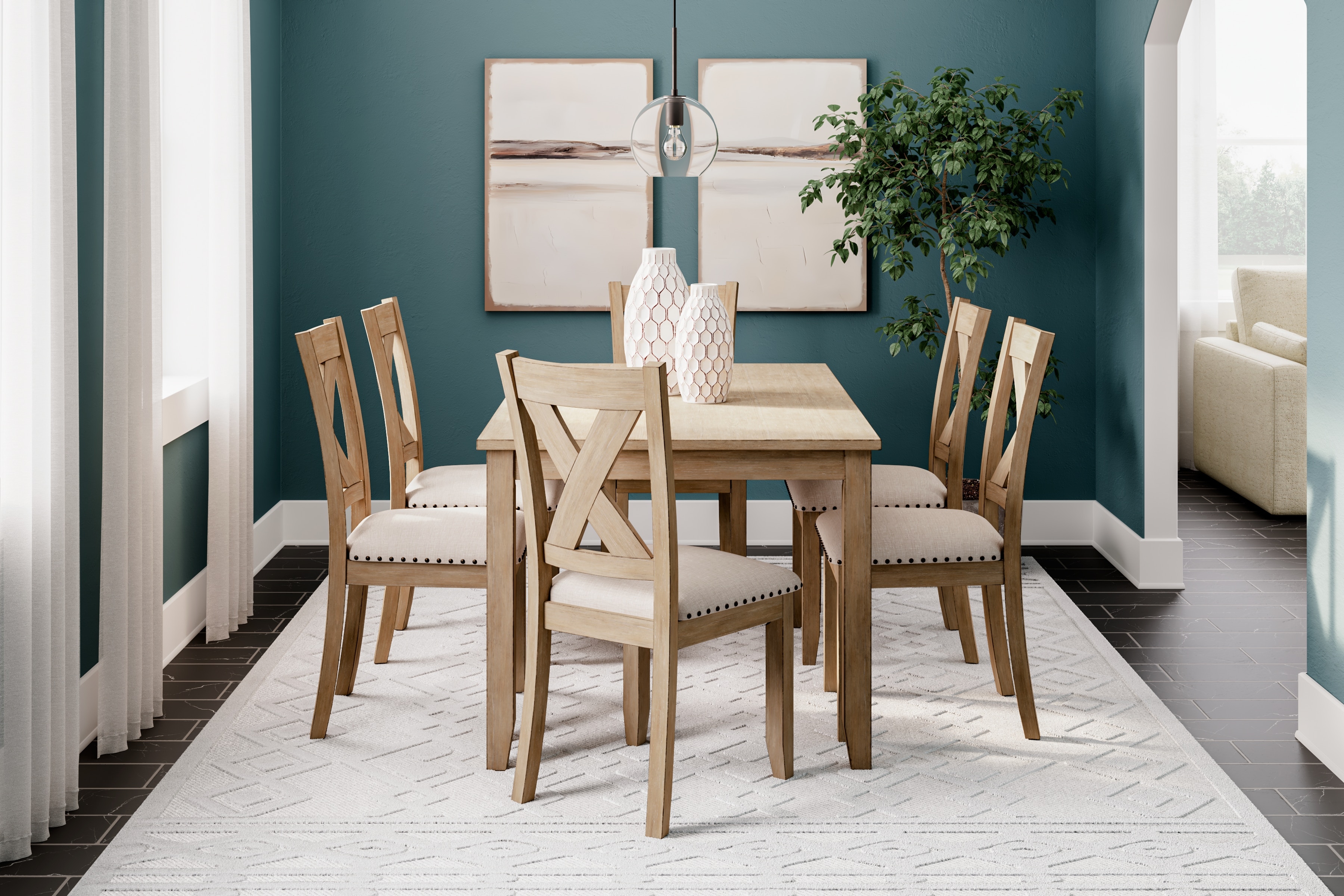 Signature Design by Ashley Casual Dining Sanbriar Dining Table and