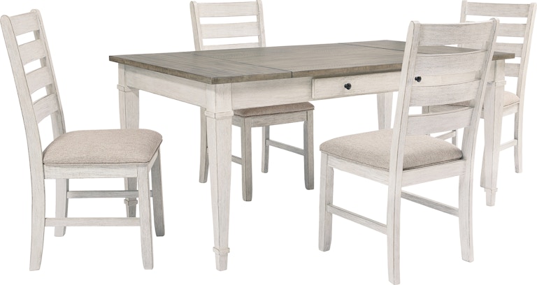 Signature Design by Ashley Skempton Dining Table and 4 Chairs D394D4
