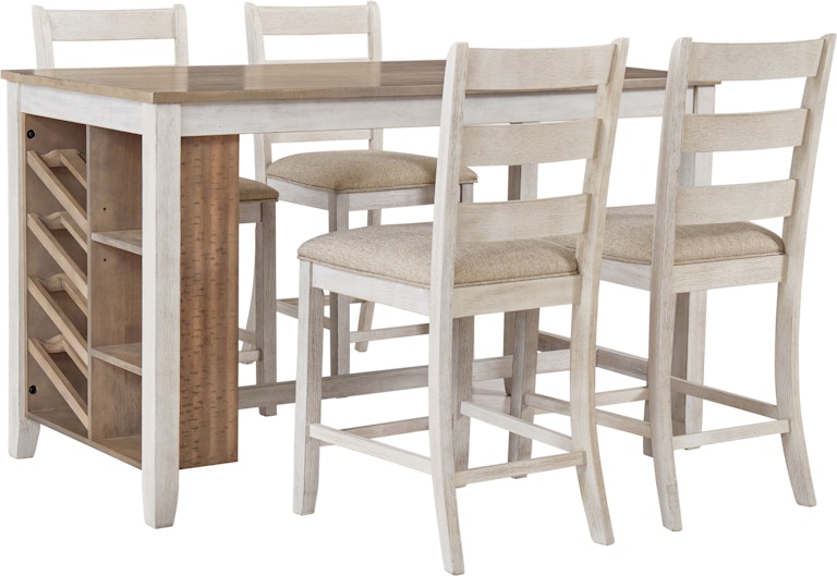 Signature Design by Ashley Skempton Counter Height Dining Table and 4 Barstools D394D2 D394D2