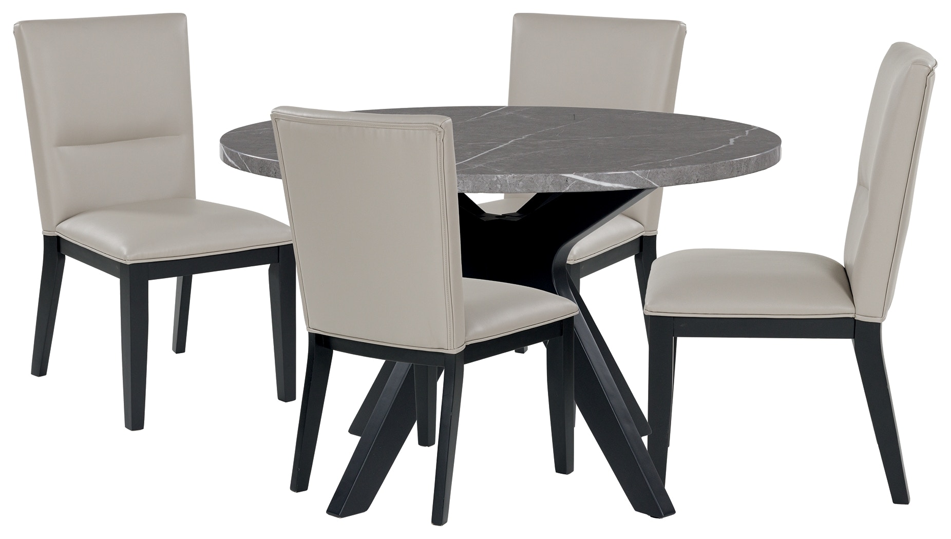 Ashley Glinari Glinari Dining Table and 4 Chairs D476D1 - Portland