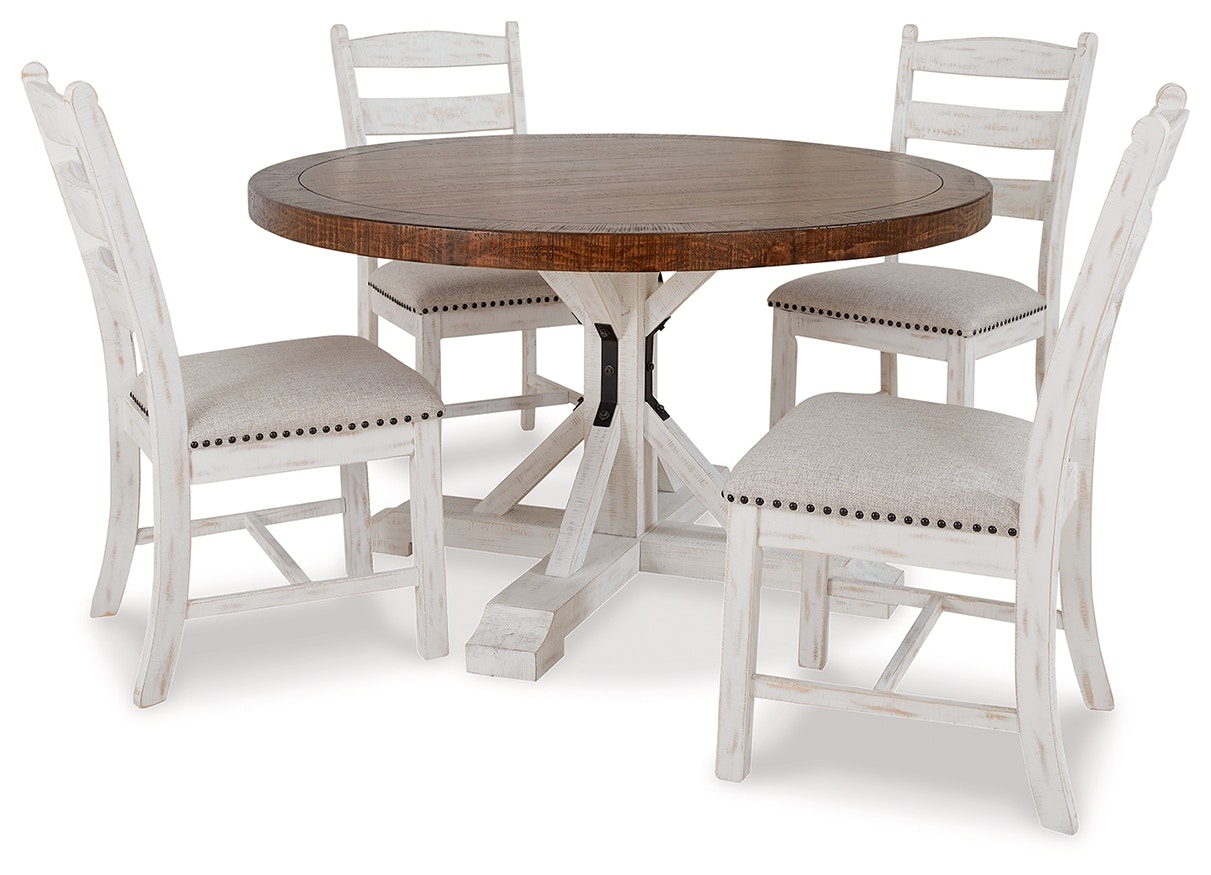 Signature Design by Ashley Casual Dining Valebeck Dining Table and 4 Chairs D546D22 iFurnish