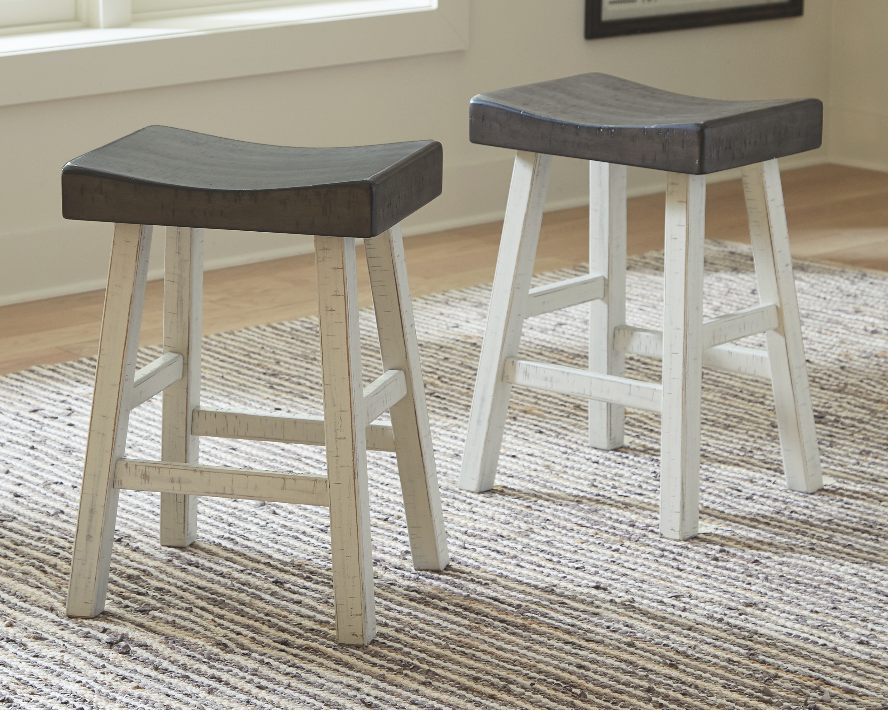 Ashley white best sale bar stools