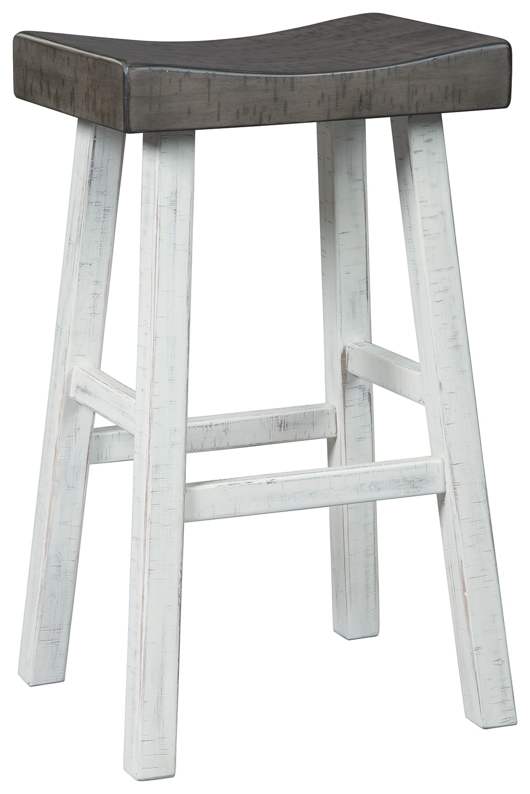 white counter stool with gray seat