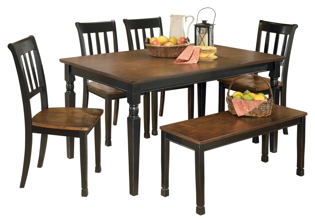 Shop our Owingsville Dining Table and 4 Chairs and Bench by Signature