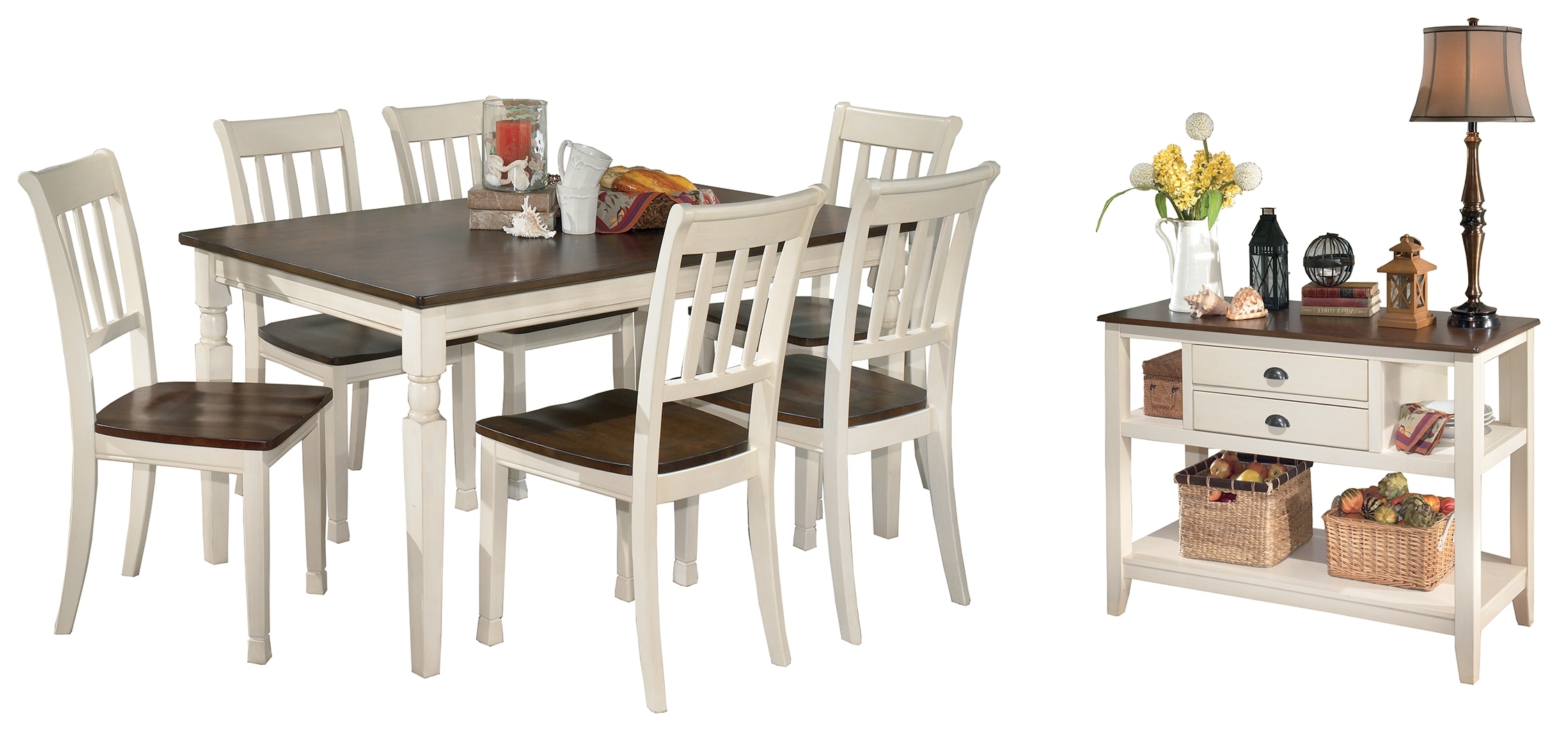 Ashley dining deals table 6 chairs