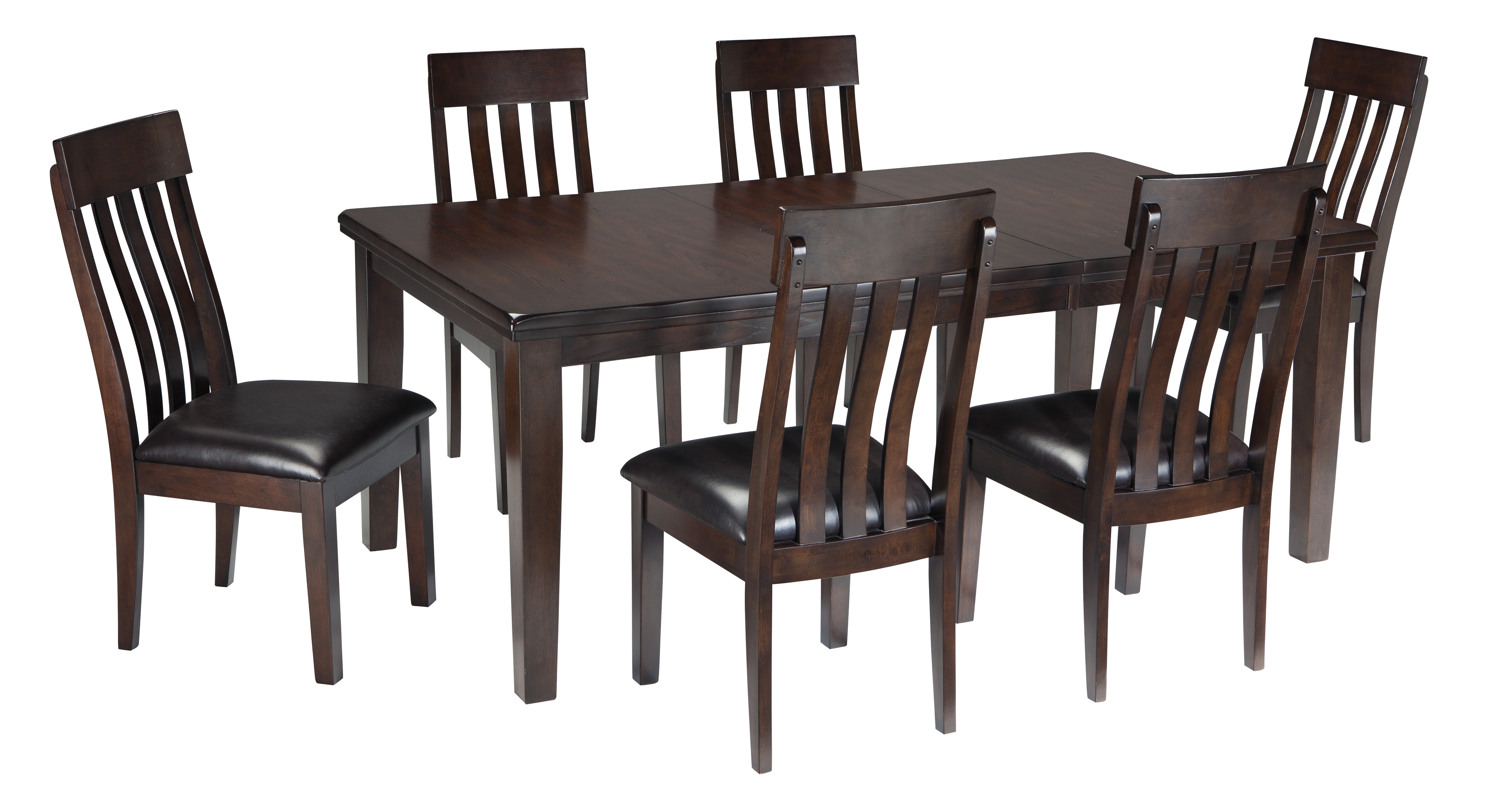 Signature Design by Ashley Casual Dining Haddigan Dining Table and 6 Chairs D596D3 The Furniture